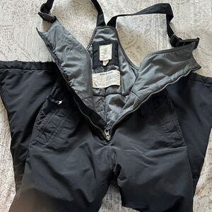 Lands End black snow pant bibs